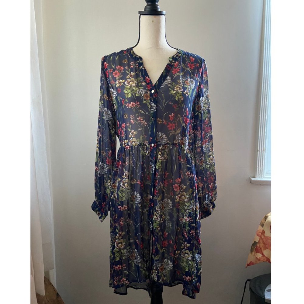 Sheer floral dress